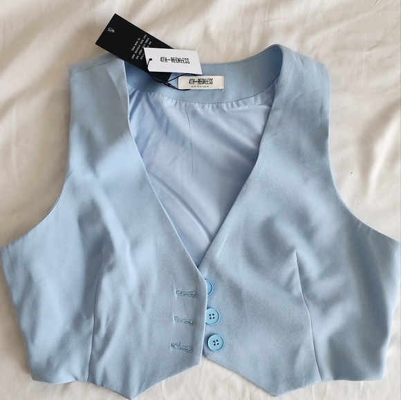 NWT cropped waistcoat from 4th Reckless - Picture 5 of 7